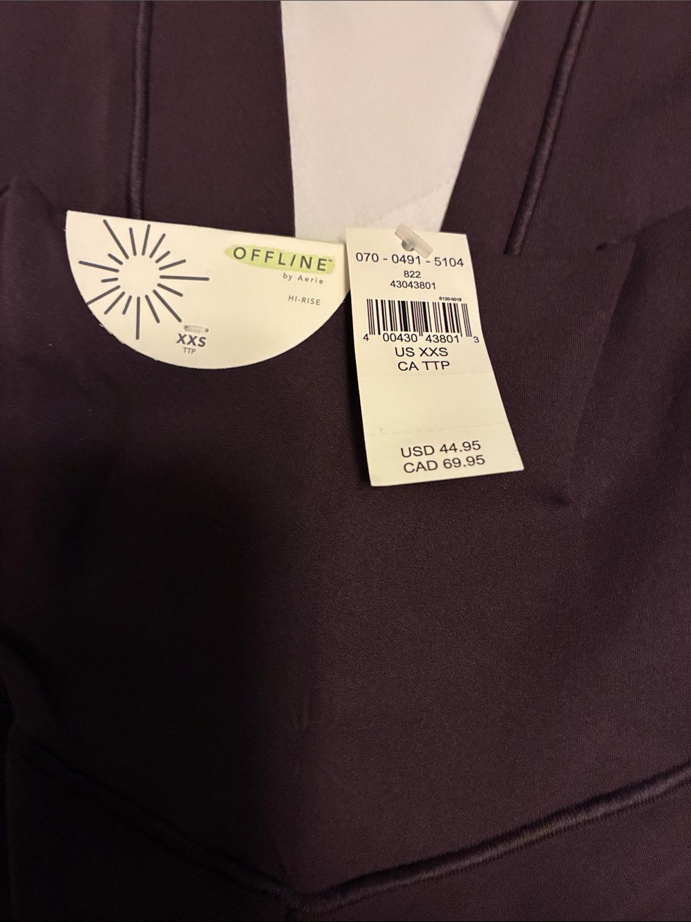 Plum HI-Rise Ladies Leggings XXS